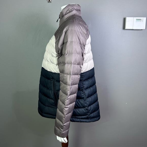 L.L. Bean Coat Jacket Women's Large Downtek puffer black tan ski gorpcore - Picture 5 of 13
